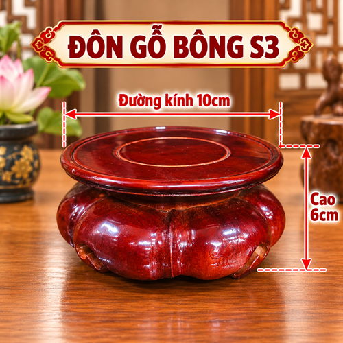 Đôn gỗ bông số3
