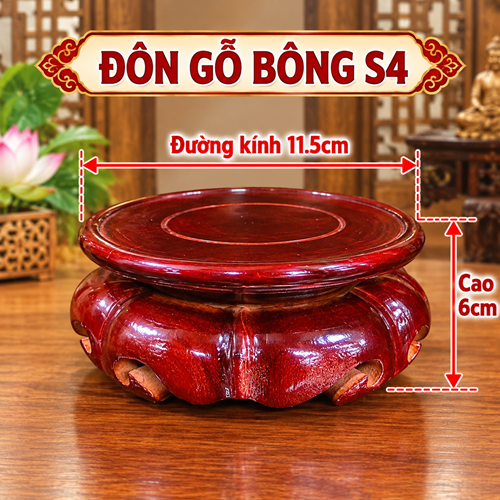 Đôn gỗ bông số4