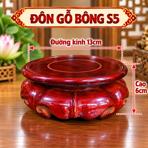 Đôn gỗ bông số5