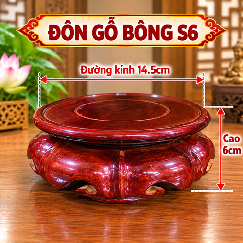 Đôn gỗ bông số6