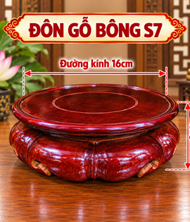 Đôn gỗ bông số7