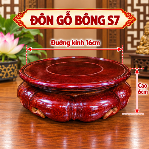Đôn gỗ bông số7