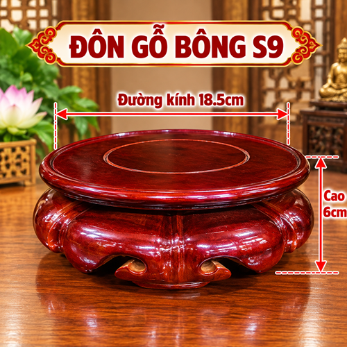 Đôn gỗ bông số9