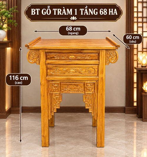 BT 1 TẦNG GỖ TRÀM 68 HA
