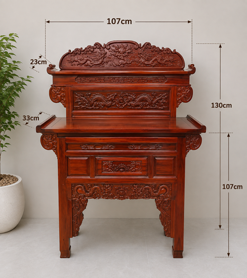 BT 2 TẦNG GỖ TRÀM 107CM HKH