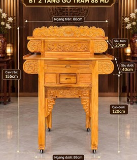 BT 2 TẦNG GỖ TRÀM 88 MD