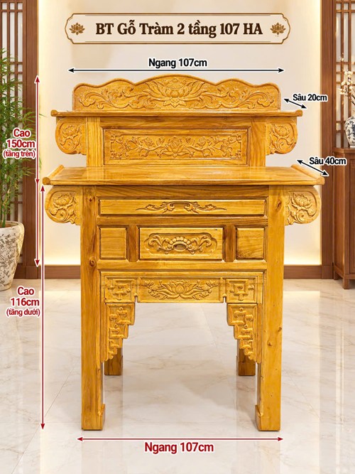 BT GỖ TRÀM 2 TẦNG 107 HA