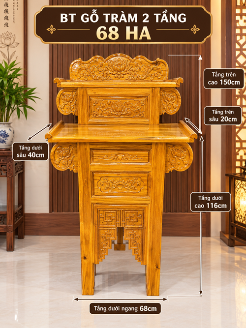 BT GỖ TRÀM 2 TẦNG 68 HA