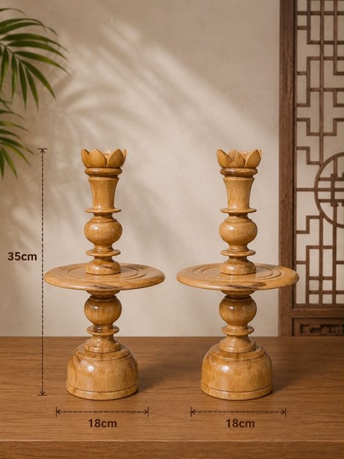 Chân đèn gỗ gõ 3t5