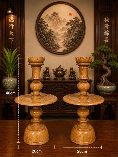 Chân Đèn Gỗ Gõ 4T
