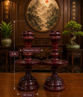 Chân đèn gỗ tràm 2t5