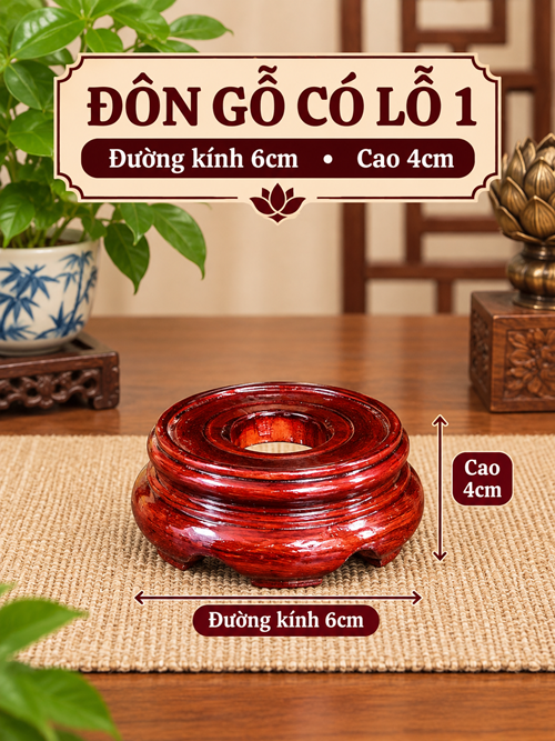 Đôn gỗ có lỗ s1