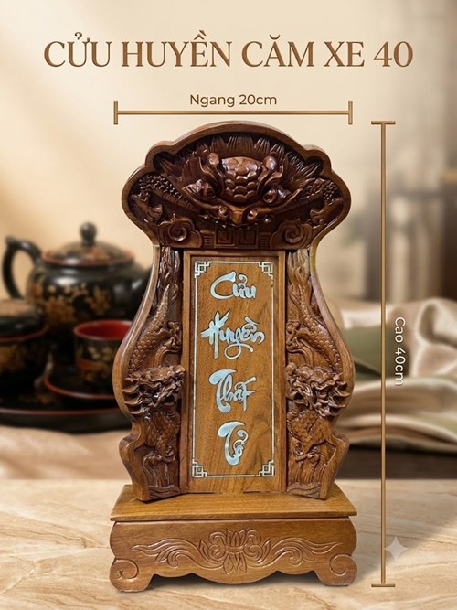 Cửu huyền căm xe chữ thư pháp 40cm