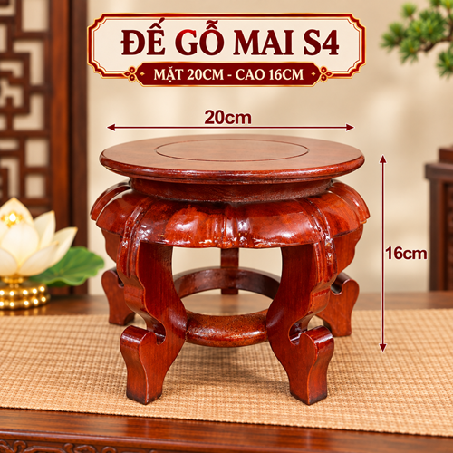 ĐẾ GỖ MAI SỐ 4