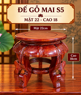 ĐẾ GỖ MAI SỐ 5