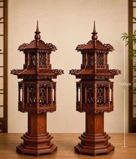 đèn lồng gỗ 1m gỗ hương