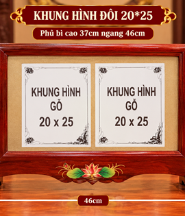 Khung hình đôi bông nổi 20*25