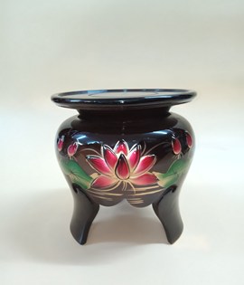 Đôn gỗ cao bông nổi nhỏ