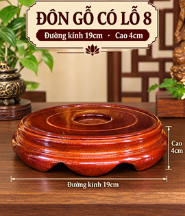 Đôn gỗ có lỗ s8