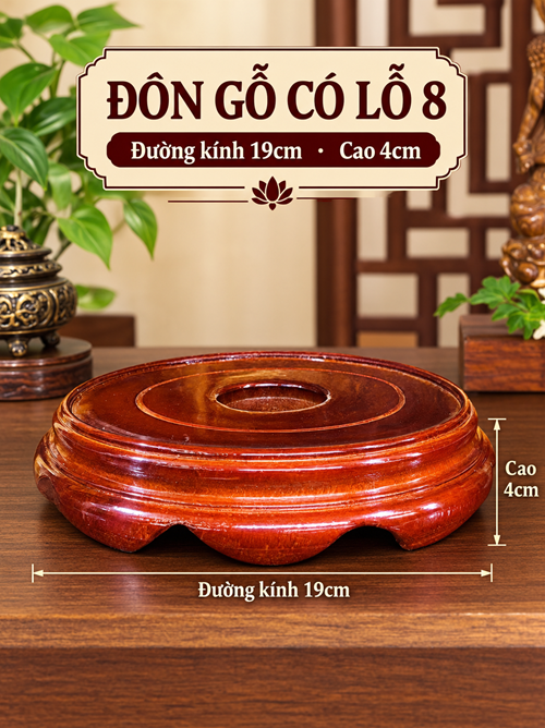 Đôn gỗ có lỗ s8