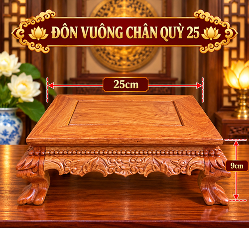 Đôn Vuông chân quỳ 25