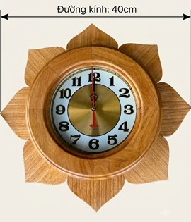 ĐỒNG HỒ HOA SEN GỖ 40