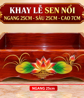 Khay Lễ Sen Nổi đỏ