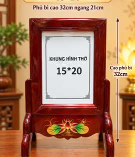 Khung hình thờ bông nổi 15*21