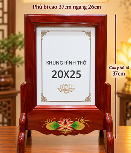 Khung hình thờ bông nổi 20*25
