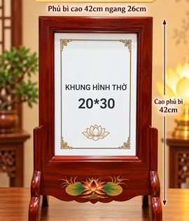 Khung hình thờ bông nổi 20*30