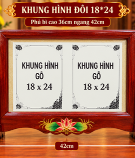 Khung hình đôi bông nổi 18*24