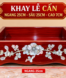 Khay lễ cẩn đỏ