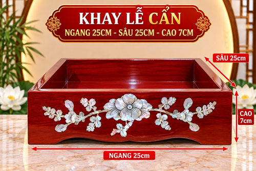 Khay lễ cẩn đỏ