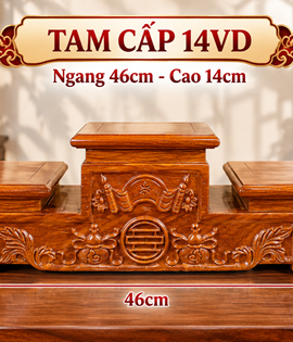 Tam cấp 14VD gỗ hương