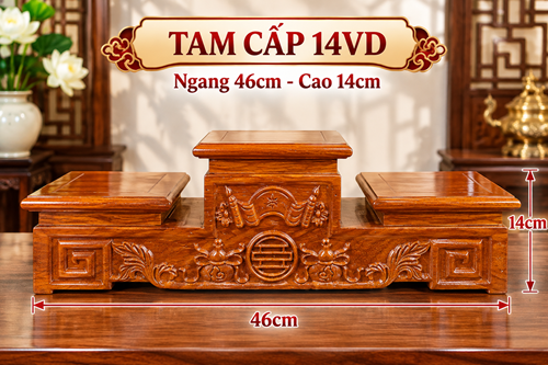 Tam cấp 14VD gỗ hương