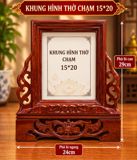 Khung hình thờ chạm 15x20
