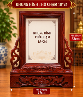 Khung hình thờ chạm 18x24