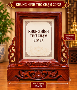 Khung hình thờ chạm 20x25