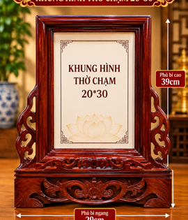 Khung hình thờ chạm 20x30