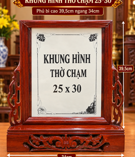 Khung hình thờ chạm 25*30