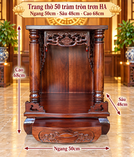 trang thờ 50 tràm tròn trơn HA