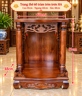 Trang thờ 60 tràm tròn trơn HA