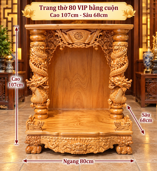 Trang thờ 80 VIP bằng cuộn