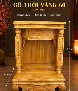 TRANG THỜ GỖ GÕ THỎI VÀNG 60