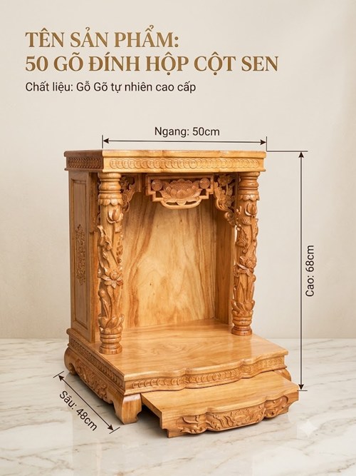 TT 50 GÕ ĐÍNH HỘP CỘT SEN