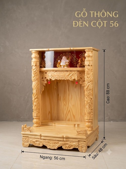 TT GỖ THÔNG ĐÈN CỘT 56