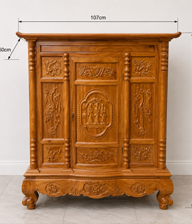 TỦ THỜ GỖ GÕ 107CM