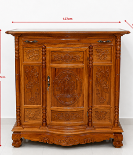 Tủ thờ gỗ gõ 127cm