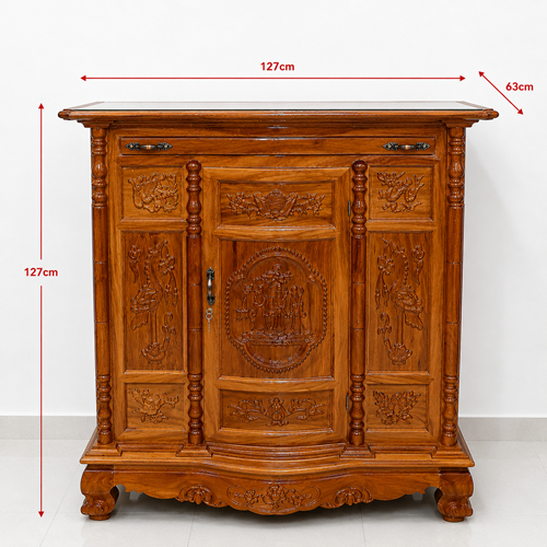 Tủ thờ gỗ gõ 127cm