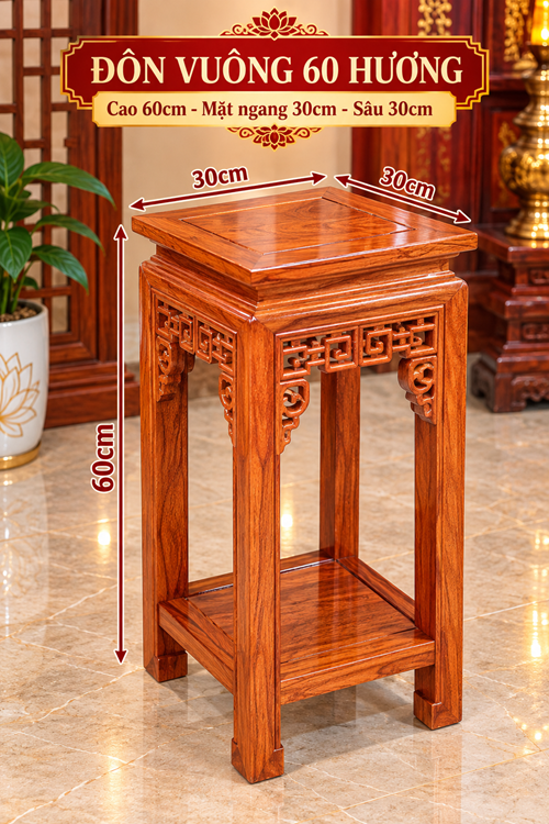Đôn vuông 60 hương